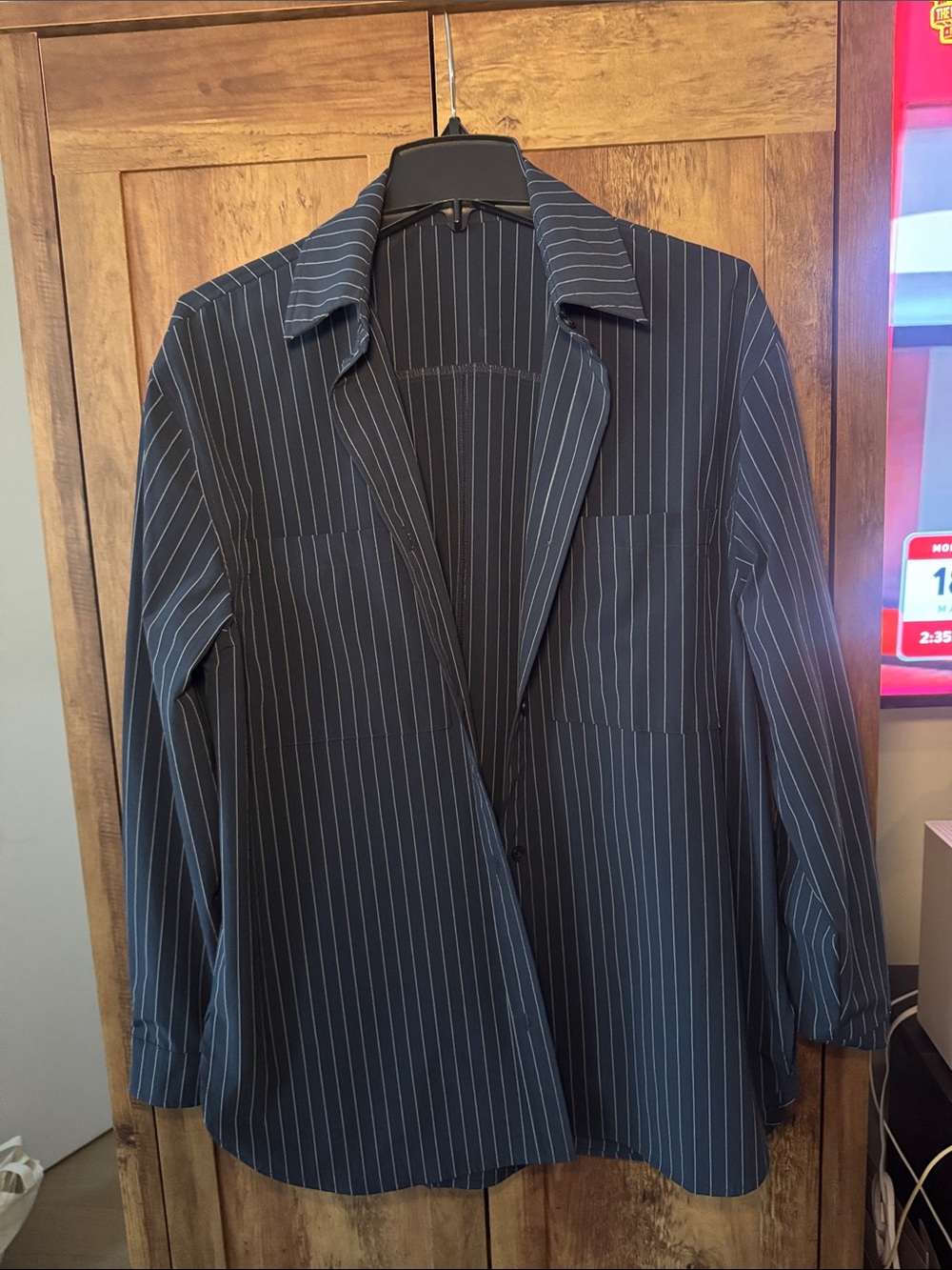 Alo Yoga Striped Navy shirt Jacket - Women